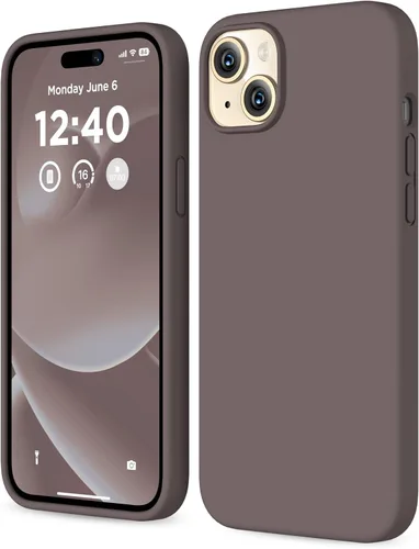 Vista 25 de Compatible con iPhone 15, funda de silicona líquida, funda protectora de cuerpo completo a prueba de golpes [forro de microfibra suave], funda Azul