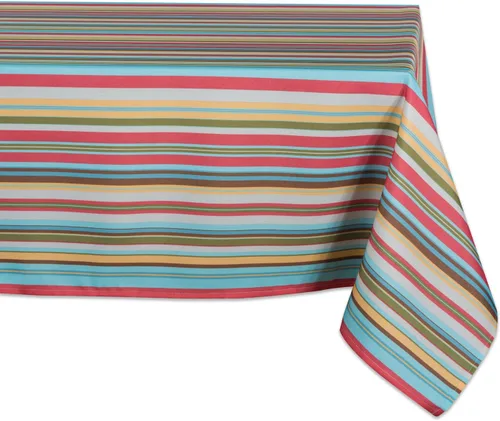 Vista 12 de DII - Colección de mesa de verano con rayas para exterior, uso múltiple, lavable a máquina, juego de manteles reversibles, 13x19, casa de playa