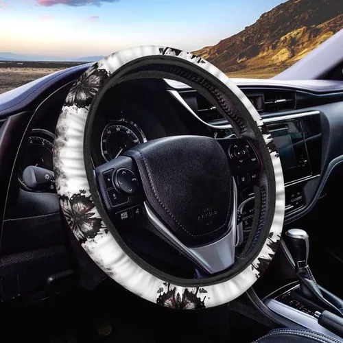 Vista 9 de Asian Dragon - Funda universal para volante de automóvil, accesorios interiores de automóvil, lavable, transpirable, funda para volante