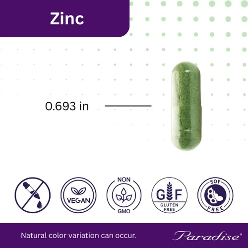 Vista 8 de Paradise Herbs Suplementos de zinc con picolinato y Natures C, para apoyo inmunológico, súper potente, ultra puro, sin gluten, sin OMG, vegano, 30