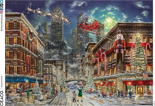 Vista 5 de Ceaco - Thomas Kinkade Navidad - Elfo - Rompecabezas de 1000 piezas