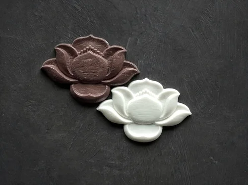 Vista 4 de Silicone Mold Lotus Furniture Applique Lotus Mold Decorative Lotus Resin Onlay Mould Furniture Decor Molding Resin Molds Lotus flower