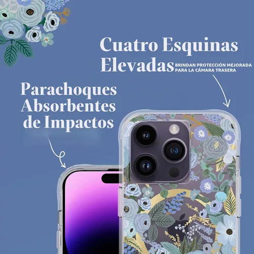 Vista 5 de Rifle Paper Co. Funda para iPhone 14 Pro [Compatible con MagSafe] [Protección contra caídas de 10 pies] Linda funda para iPhone de 6.1