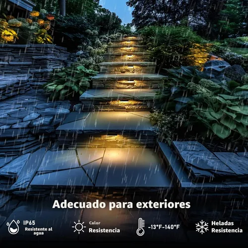 Vista 4 de Teekuv Paquete de 10 luces LED de pared de contención de 4 pulgadas, 3 W Hardscape Lighting IP65 impermeable, 12V AC/DC Iluminación de paisaje al