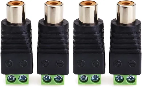 Vista 10 de Moborest - Adaptador de conectores RCA de audio/phono, chapado en oro