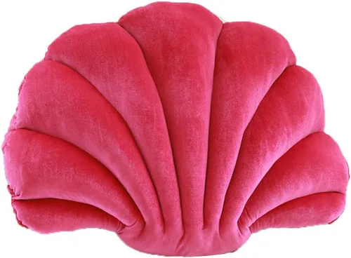 Vista 8 de Almohada con forma de concha de mar de terciopelo blanco, almohada de felpa con temática de mar y océano, almohada decorativa para cama, sofá