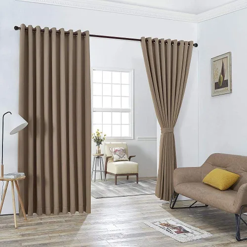 Vista 9 de Warm Home Designs Nicole 2 Extra Large Wall to Wall Curtains 108" x 99" Each with 2 Matching Tie-Backs. Great for Large Windows or as Room