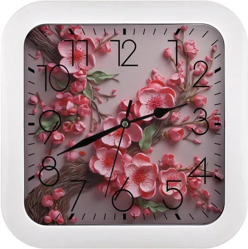 Vista 15 de 10" Square Modern Wall Clock,Ancient Egypt Print Kitchen Clocks Wall Battery Operated,Silent Non Ticking Unique Funny Cute Wall Clock for Living