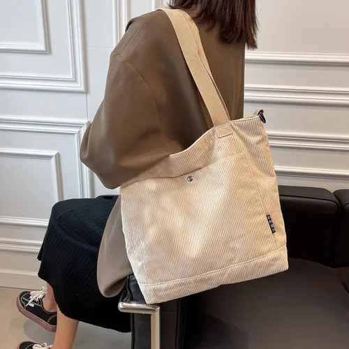 Vista 2 de Croduroy - Bolso bandolera con cremallera, bolso de hombro estilo hobo para trabajo, compras, viajes
