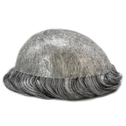 Vista 279 de Toupee para hombre 100% cabello humano real tupé para hombres 0.004 in piel de poliuretano para hombre, sistema de reemplazo de piezas de pelo