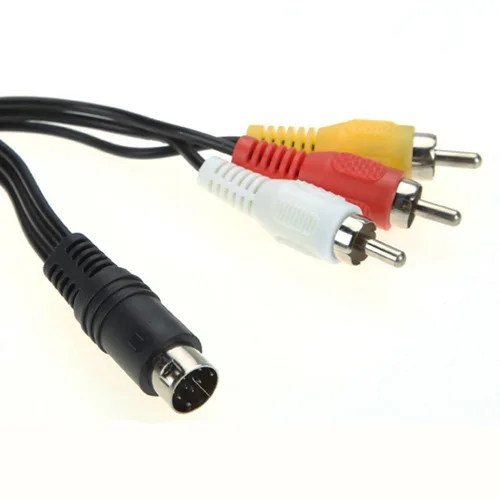 Vista 6 de CHILDMORY Cable de audio y video AV de 5.9ft, cable de conexión de 9 pines a RCA para Genesis 2 3