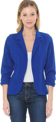 Vista 2 de MINEFREE Chaqueta de punto para mujer, ligera, informal, de manga 34 (S-3XL)