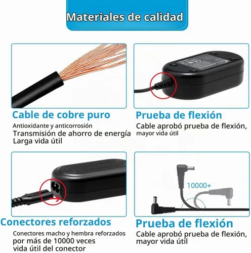 Vista 6 de Glorich ACK-E12 Adaptador de corriente de CA DR-E12 Acoplador DC LP-E12 LPE12 Kit de batería ficticia para cámaras digitales sin espejo Canon EOS