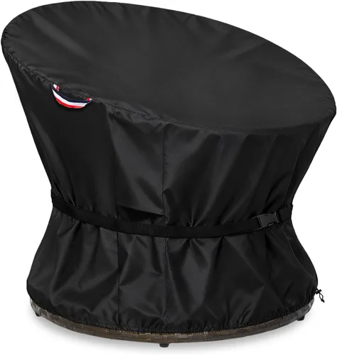 Vista 11 de Paquete de 2 fundas para mecedoras de exteriores, resistentes al agua, para sillas mecedoras de patio de 26 pulgadas de ancho x 32.5 pulgadas