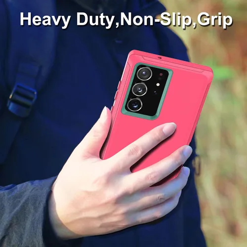 Vista 5 de MXX Funda compatible con Samsung Galaxy S23 Ultra, 3 capas de protección completa, resistente, resistente, a prueba de golpes y polvo, hecha