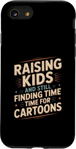 Vista 18 de Raising Kids and Still Finding Time Time for Cartoons Humor Case for iPhone XR
