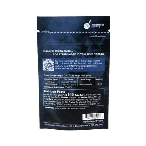 Vista 3 de Pectina - Set rápido de alto metoxilo vegano OU Kosher certificado - 50g/2oz