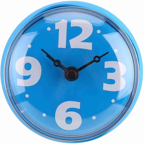 Vista 4 de Relojes de baño Reloj de pared de baño, reloj impermeable al aire libre Reloj impermeable Reloj de ducha, para baño cocina (azul)