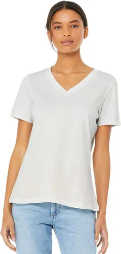 Vista 33 de Camiseta cuello en V relajada de BELLA + CANVAS Asfalto