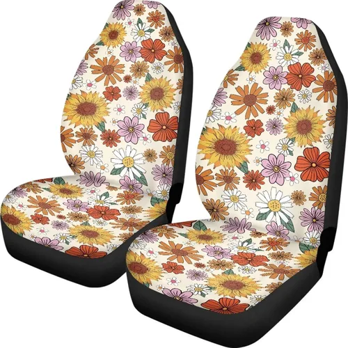 Vista 20 de UNICEU Juego de 2 fundas de cojín para asiento de automóvil, diseño de calavera gótica negra, lavable, accesorios interiores antideslizantes