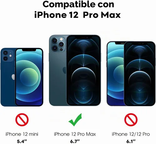 Vista 3 de JETech Protector de pantalla de cobertura completa para iPhone 12 Pro Max
