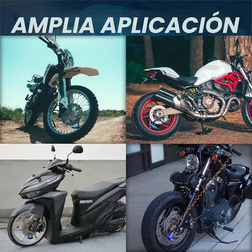 Vista 6 de Bloqueo de disco antirrobo para motocicleta, resistente con cable de recordatorio y bolsa de transporte, bloqueo de freno de disco de ajuste Azul