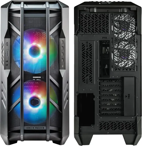 Vista 13 de Cooler Master HAF 700 E-ATX Caja de PC de Alto Flujo de Aire, Panel Frontal de Malla, Ventiladores Duales ARG 200mm Customizable Sickleflow, 1 x USB