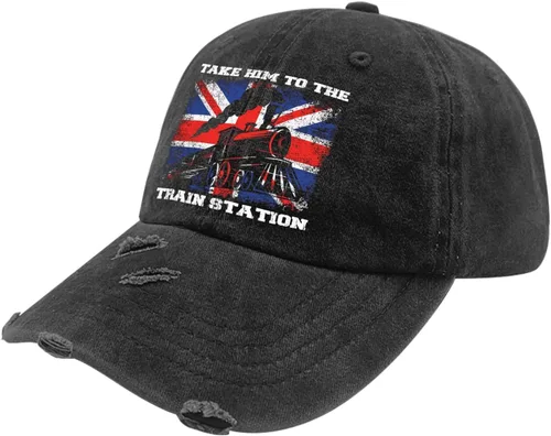 Vista 2 de Hats Take Him to The Train Station Dad Hats, Graphic Hat for Men