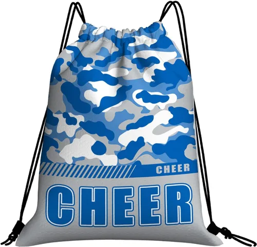 Vista 43 de Mochila con cordón impermeable para gimnasio, bolsas con cordón, bolsa de cuerda deportiva, mochila de camuflaje, Bolsas con cordón Cheer - Bolsas
