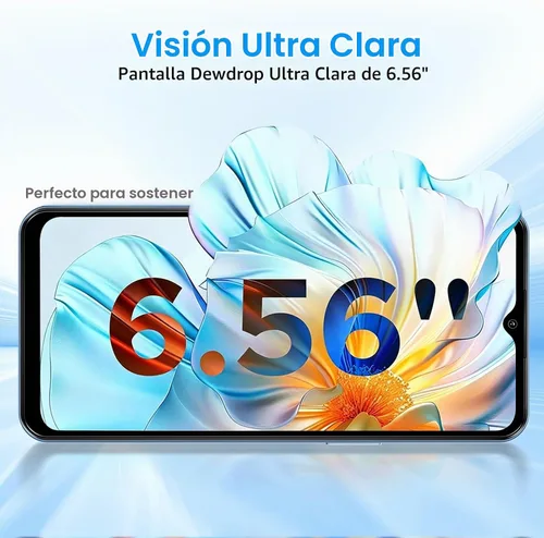 Vista 6 de Blackview Wave 7C Unlocked Android 16 4G Cell Phone, 128GB, Dual SIM, Blue