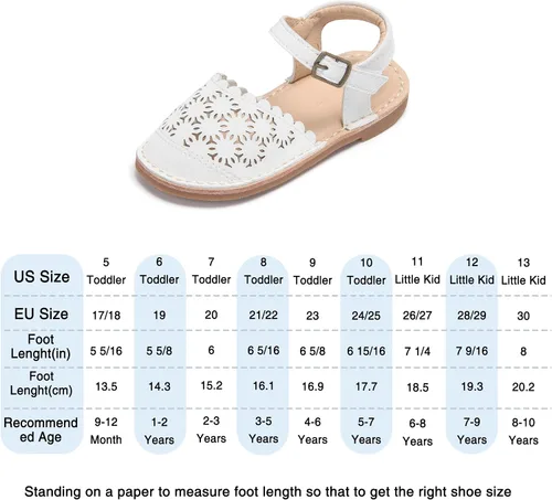 Vista 170 de THEE BRON Sandalias cómodas para niñas, zapatos para niños, sandalias rellenas