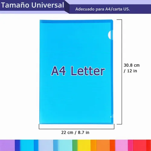 Vista 3 de Tamaki 16 paquetes de fundas transparentes de plástico para carpetas, fundas de plástico para documentos, fundas de papel transparentes con chaqueta