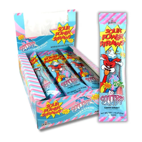 Vista 13 de Sour Power Premium Sorbetes de caramelo surtidos – Los caramelos de pajitas agrias originales desde 1985 – 50 g (Paquete de 6) – Vegano,
