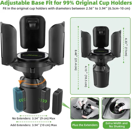 Vista 3 de Roykaw Soporte universal para calentador de carrito de golf, apto para tanque de 1 libra y botella de agua, soporte ajustable expandible