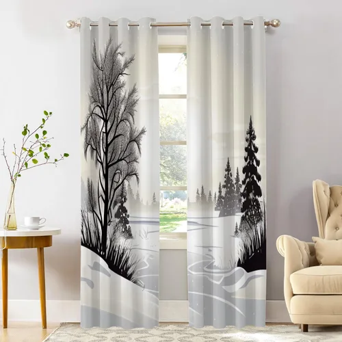 Vista 41 de Shrahala Blue Bright Blackout Curtain Tiers, Colorful Acrylic Paint Pour Abstract Design Kitchen Valance Light Blocking Tier Drapes with Rod Pocket