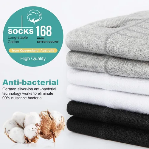 Vista 6 de Lapulas Calcetines deportivos para correr, de corte bajo, acolchados antiampollas, calcetines deportivos para hombres y mujeres, 6 pares