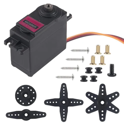Vista 2 de Alinan 6 unids MG996R 180 grados marca neutra alta velocidad par motor servo digital para coche inteligente robot barco RC helicóptero