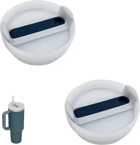 Vista 9 de Paquete de 2 tapas para vaso de 40 onzas compatibles con Stanley Quencher, cubiertas de vaso de acero inoxidable a prueba de derrames y resistentes