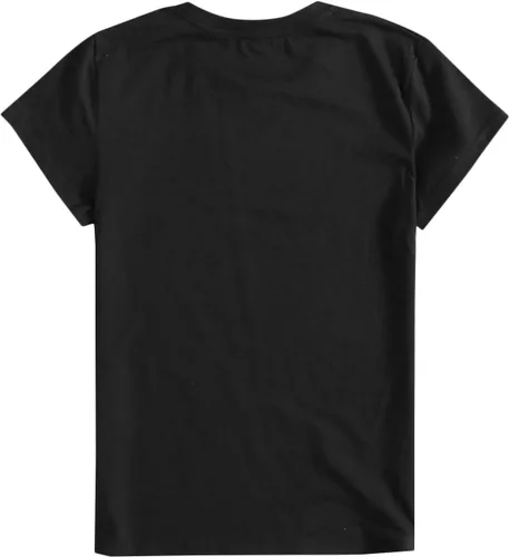 Vista 2 de SweatyRocks Camisetas con estampado de corazón para mujer, camisetas divertidas de manga corta para verano