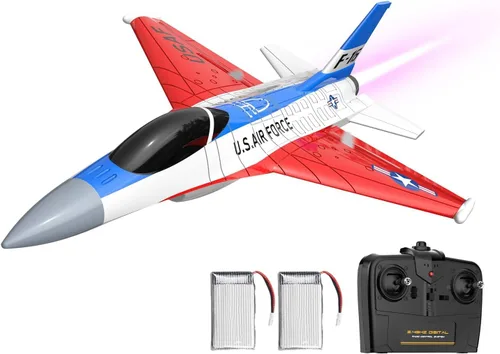 Vista 8 de volantexrc Avión RC 4CH 2.4GHz Jet F-16 Fighting Falcon RC Avión de combate listo para volar con sistema estabilizador Xpilot, acrobático aeronave