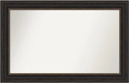 Vista 462 de Amanti Art Espejo de pared personalizado no biselado (25 x 25 pulgadas), marco de bronce acentuado, varios tamaños personalizados, espejo de baño