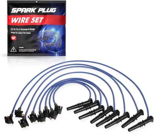 Vista 10 de ENA Juego de cables de bujía negro compatible con Mercury Lincoln Ford F150 F250 E150 Crown Victoria Expedition Grand Marquis Econoline Club Wagon