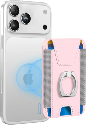 Vista 14 de ExtreLife Cartera Magsafe con agarre, soporte para 6 tarjetas, soporte magnético más fuerte para iPhone 17/16/15/14/13/12, cartera magnética