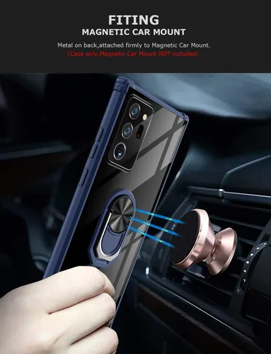 Vista 4 de Funda con función atril para Samsung Galaxy Note 20 Ultra, funda transparente de protección contra caídas para Galaxy Note 20 Ultra, carcasa delgada