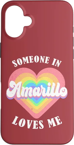 Vista 22 de iPhone 16 Someone In Amarillo Loves Me City Heart Case