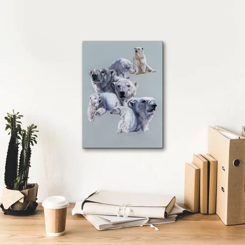 Vista 8 de Epic Graffiti 'Arctic King' de Barbara Keith, lienzo para pared, 12 x 16 pulgadas