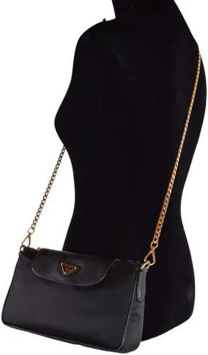 Vista 7 de Prada Bolso cruzado Saffiano de nailon negro Negro S