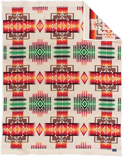 Vista 15 de Pendleton Chief Joseph - Cobija de lana Wool Felt Binding, Breathable, Napped for Softness
