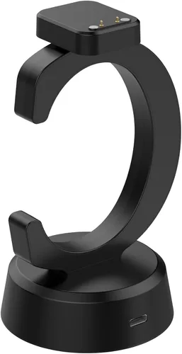 Vista 5 de Soporte de cargador para reloj inteligente, reemplazo universal de 2 pines de 0.300 in, base de carga magnética mejorada compatible con reloj