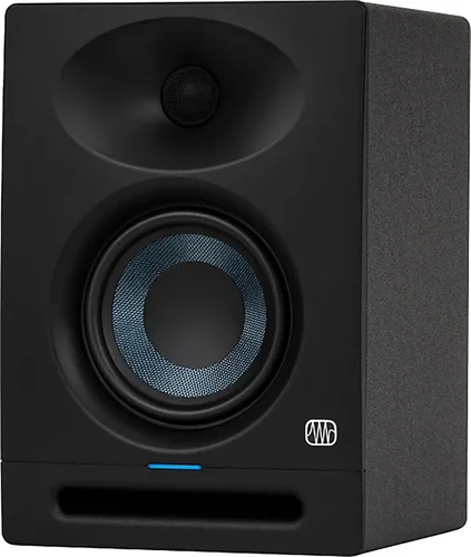 Vista 3 de PreSonus Eris Studio 4 - Monitores de estudio activo de 2 vías de 4.5 pulgadas con guía de ondas EBM con cable de ruptura estéreo, cable XLR y paño